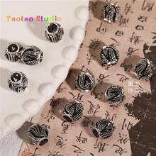 镂空繁叶桶珠大孔串珠隔珠玉线编织diy饰品配件手串手项链材料