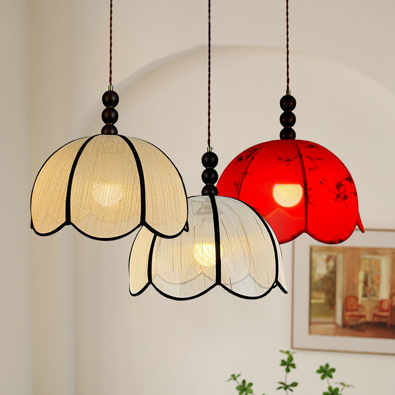 lámpara de dormitorio estilo medieval francés lámpara de estudio tela retro lámpara de comedor lámpara de comedor lámpara de habitación