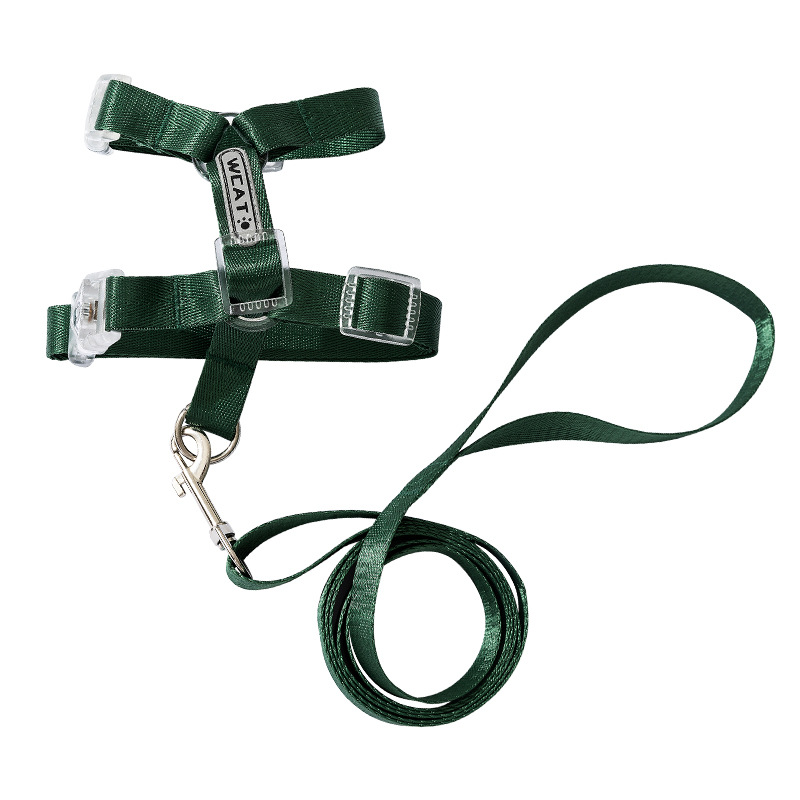Nuevo gatos nerviosos transfronterizos brillantes brillantes I-shaped cuerda de tracción para caminar con cuerda de perro a prueba de explosiones perros gatos pecho espalda