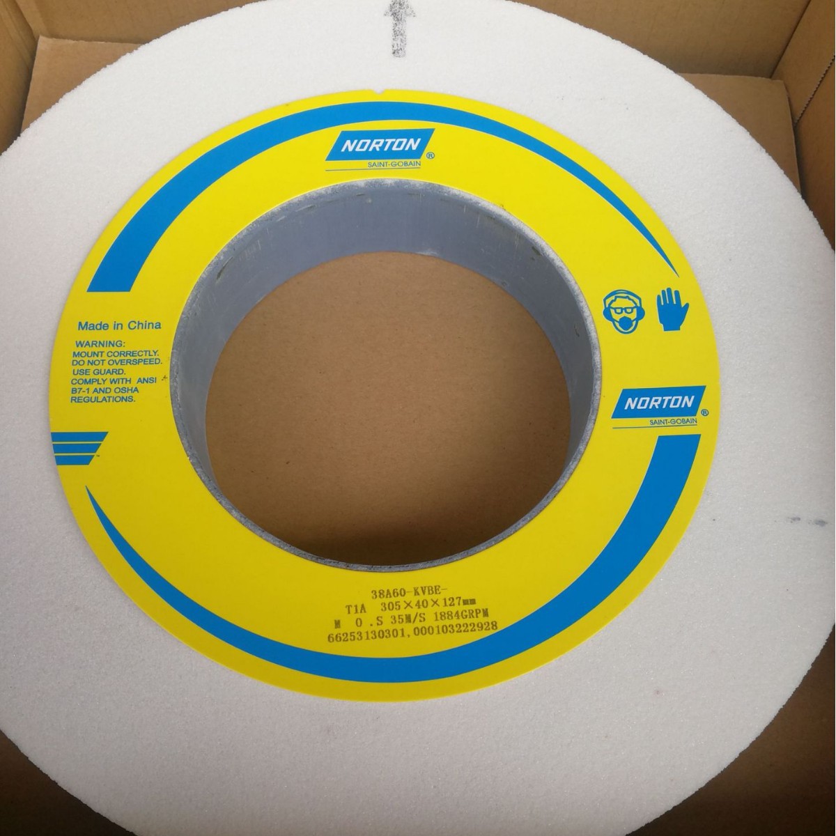 批发诺顿砂轮白刚玉白色砂轮38A305*40*127 300*40*127 46K60K80K