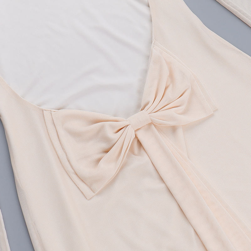 Women Autumn Elegant Sexy Slim Fit Bow Backless Dress 13 Women Autumn Elegant Sexy Slim Fit Bow Backless Dress