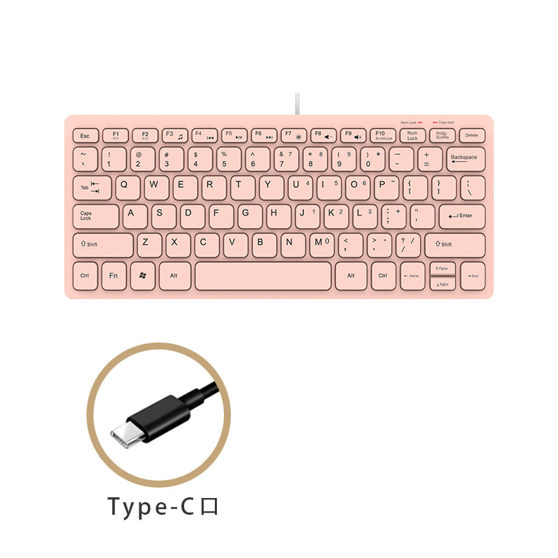 Typecインターフェイスps2丸口有線キーボードビジネスオフィス携帯パソコンノート学生軽量ミニ|undefined