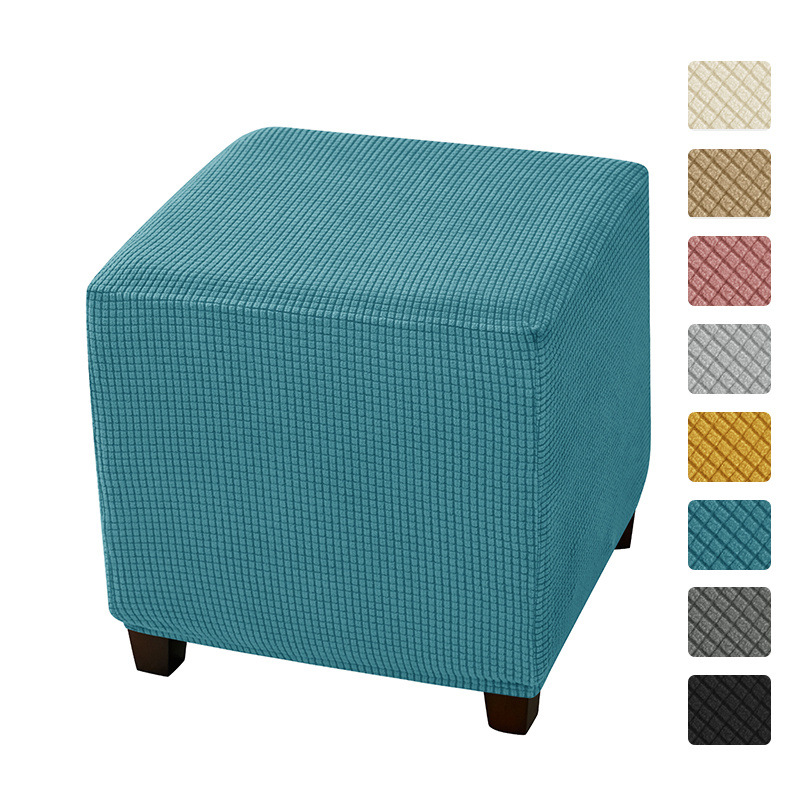 Grenzüberschreitender Fußtritthocker-Bezug Amazon elastischer Veloursleder quadratischer Fußhocker-Bezug Schutzbezug Abdeckung Pedal Cover - 12