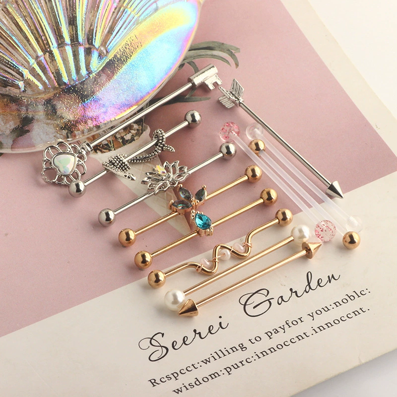 Earrings, piercing, set, (Cross-border trading), Amazon