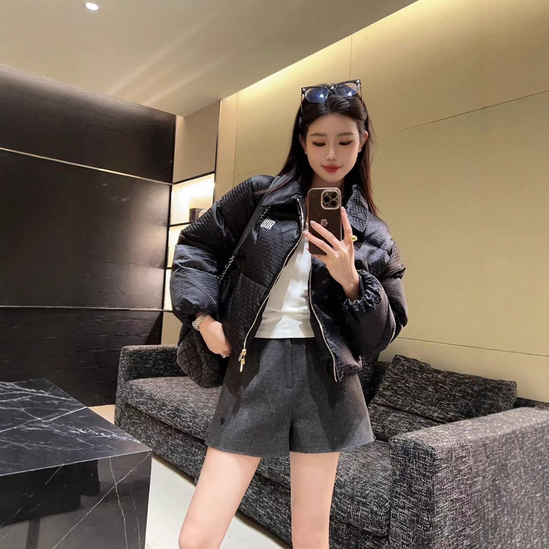 mm家25ss秋冬新款字母提花面包服黑白两色洋气时髦保暖面包服|undefined
