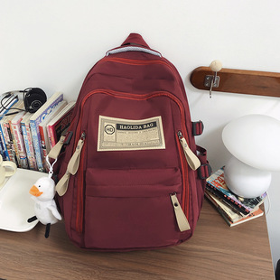 Backpack Spring and Autumn Simple Campus Style Junior High School and High School Student School Bag Large Capacity Outdoor Lightweight Travel Computer Bag