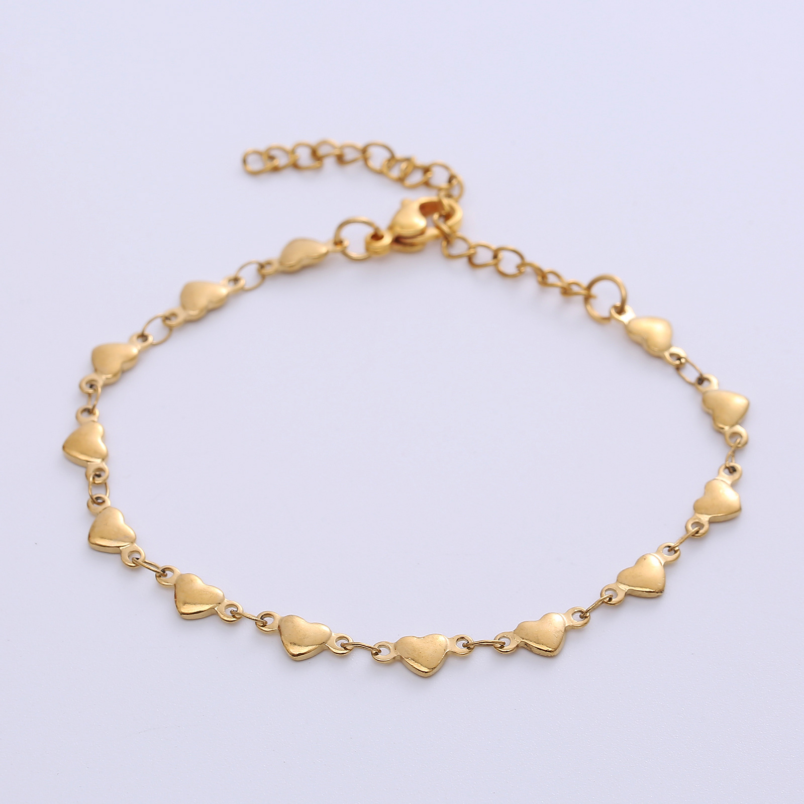 10g Weight Bracelets, Necklace Classification 1 Piece Quantity Holiday, Daily Occasion 304 Stainless Steel Material Heart Shape, Solid Color Pattern Women's Gender Simple Style Style Wholesale Jewelry Simple Style Heart Shape Solid Color 304 Stainless Steel Bracelets Necklace 7