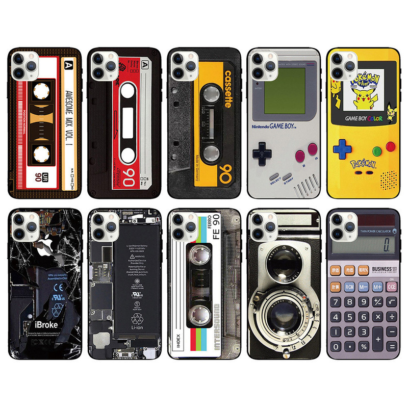 Music Tape Mobile Phone Case Suitable for Apple 14 Promax Protective Cover 13 Xr Silicone Soft Shell 11 Export Model Painted