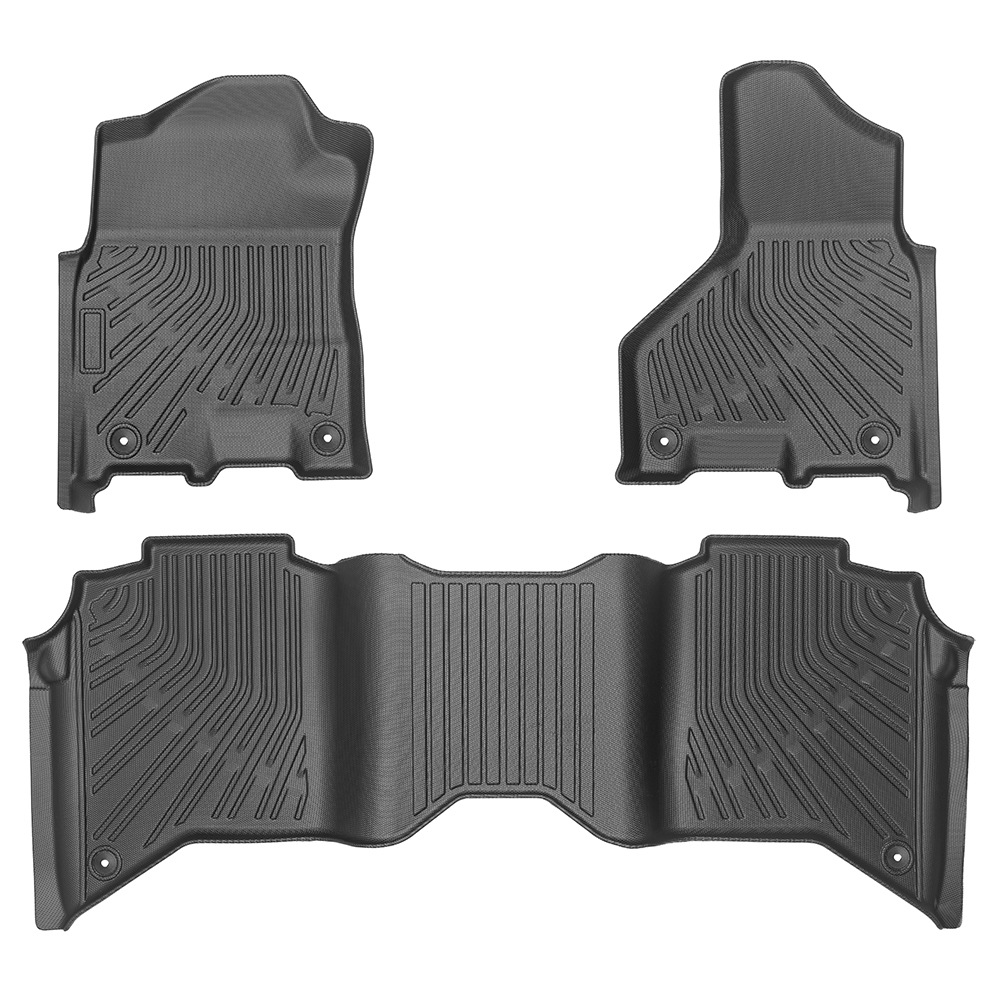 Para Dodge Ram 2500 / 3500 tripulación 2019 - 2024 TPE almohadilla de pie 3D todo tiempo