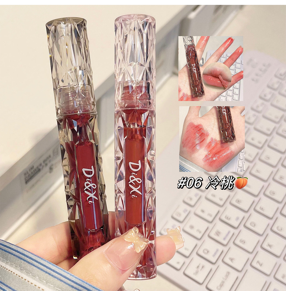 DIXI Moisturizing Mirror Water Light Lip Gloss, brightening and whitening, hydrating lipstick, chubby lips, versatile makeup, affordable wholesale undefined