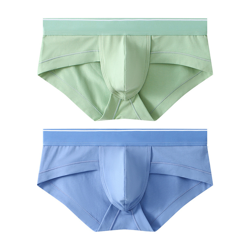 Pantalones de algodón para hombres, pantalones de triángulo transpirables, bolsillos convexos en U, cintura baja, pantalones de triángulo jóvenes sexy para hombres