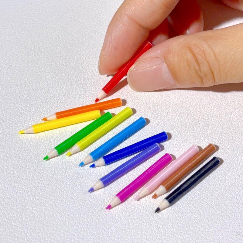 Dollhouse Dollhouse Mini Colored Pencils Miniature Stationery Study Scene Model Accessories