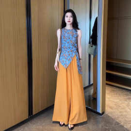 韩系慵懒垂感阔腿裤女2025夏季新款潮流高腰显瘦宽松百搭休闲裤女