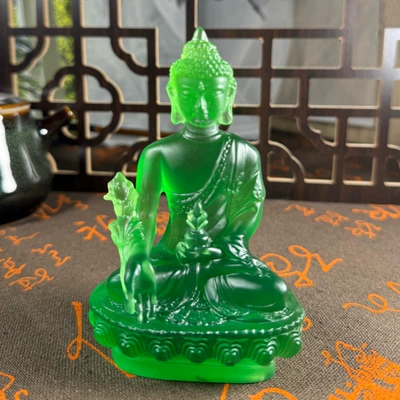 interior car resin ornaments – Car ornaments - green-medicine-buddha-12cm
