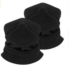 定制冬季抽绳摇粒绒脖套户外骑行保暖围脖可绣花头套面罩头巾