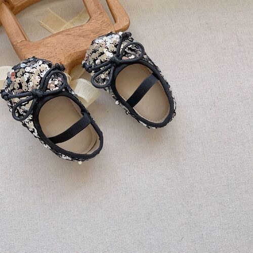 Spring and Autumn New Women and Children's Shoes Baby First Walking Shoes Sparkling Princess Shoes Girls Baby Shoes Korean Version Toddler Single Shoes