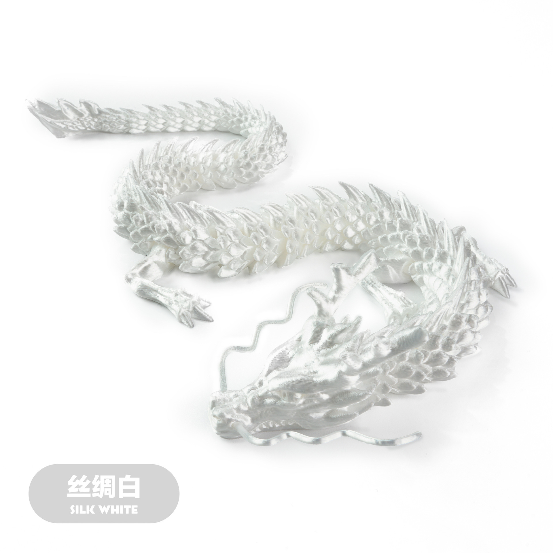 Adorno de Dragón Chino en Impresión 3D de PLA Articulado para Decoración y Regalo
