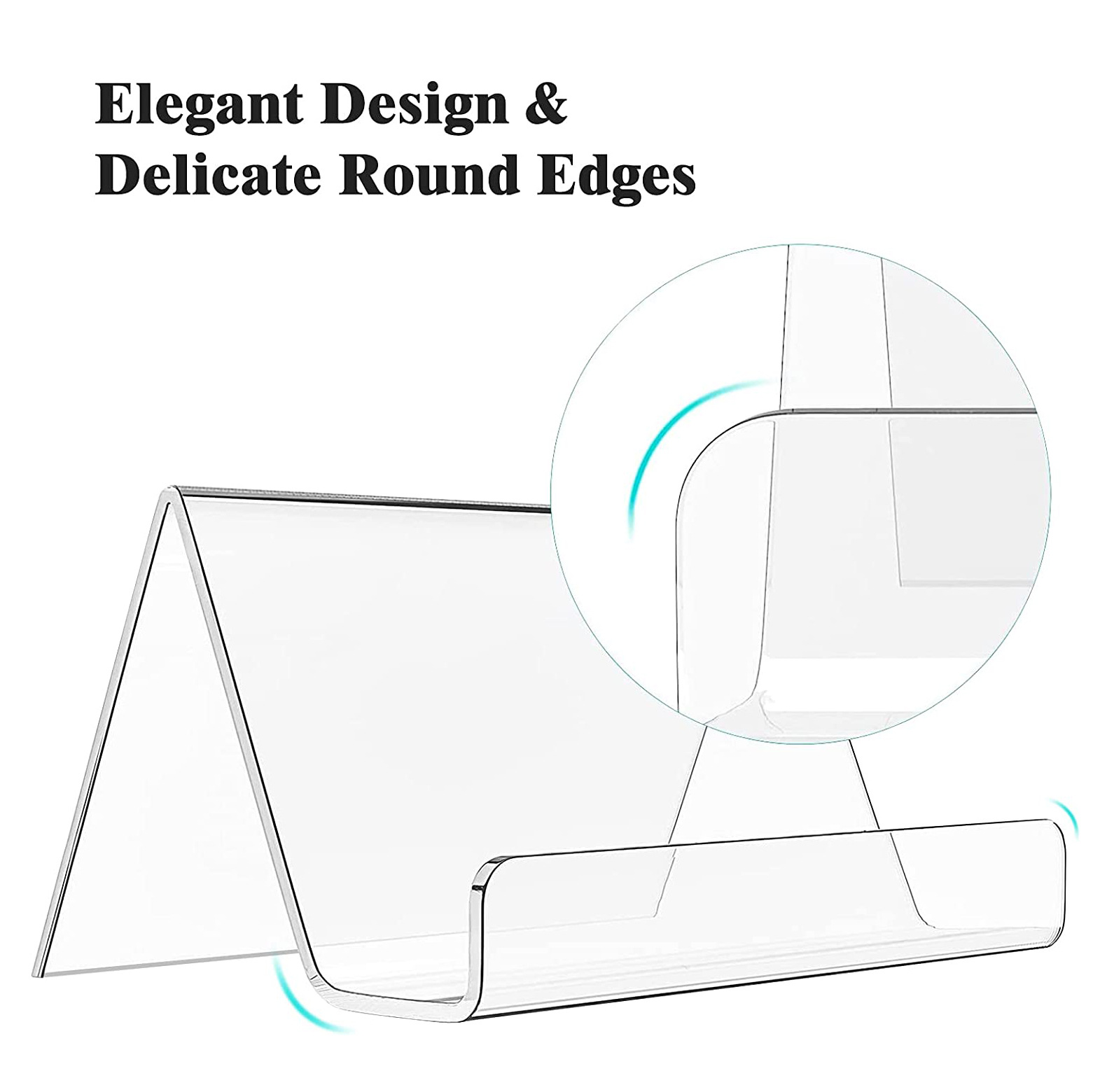 Titular de la tarjeta de visita de acrílico titular de la tarjeta de visita transparente titular de la tarjeta de visita de escritorio de almacenamiento transparente titular pequeño estante de exhibición de la tarjeta