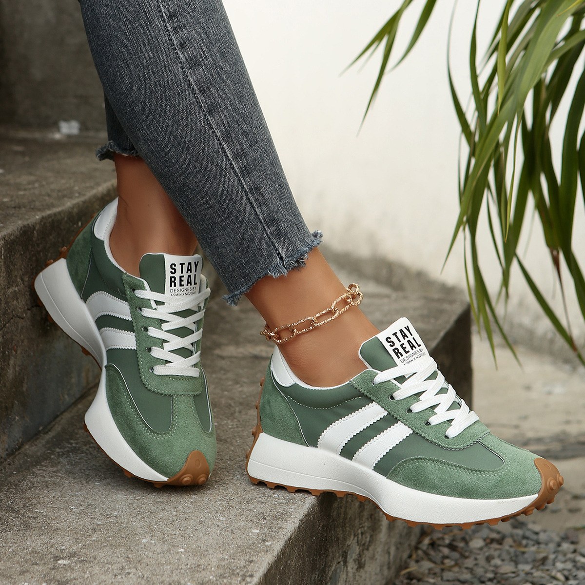 Gump zapatos deportivos para mujeres 2026 primavera y otoño casual suela gruesa pequeña cintura waffle zapatos de papá al por mayor zapatos de entrenamiento alemán de otoño y invierno