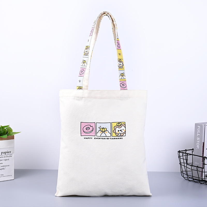 现货空白帆布袋创意纯棉帆布包可印logo学生购物手提帆布袋