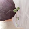 Bamboo long small Chinese hairpin with tassels, design universal Hanfu, hairgrip, trend of season