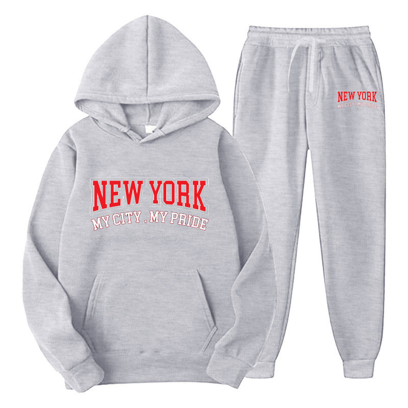 Cross-border 2025 new foreign trade men's suit pullover sweater sports suit fashion fleece hoodie men's in stock