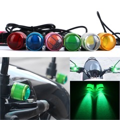 オートバイの鷹の目の明かりの鬼火のイルミネーションの改造のランプの部品のled鏡の車の頭の爆発のごろつきの明かり