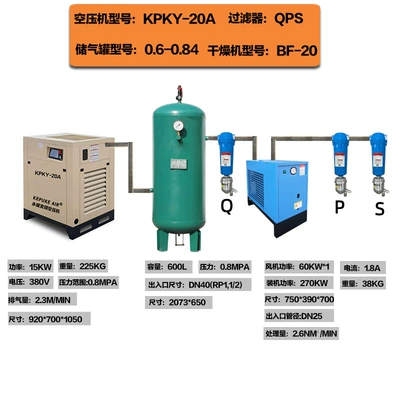 Hava kompressorları, Noise, Variable Frequency, Energy-Saving Air - 15kw-air-compressor-set
