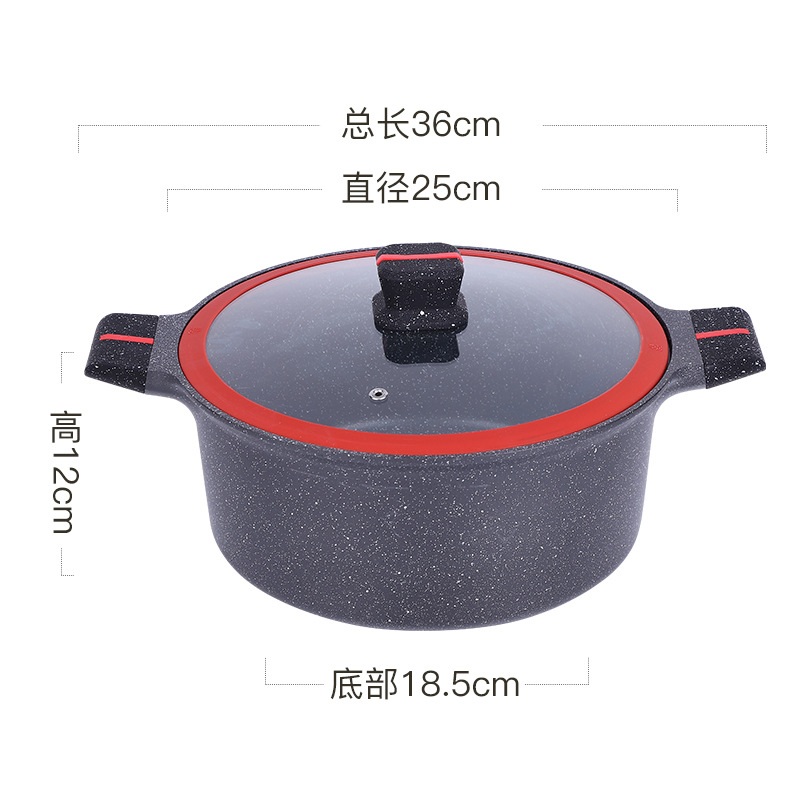 Nuevo conjunto de cinco piezas de olla de cocción de cocción moderna casera antiadherente regalo de reunión anual al por mayor caja de regalo de sopa de cocción de cocción de cocina