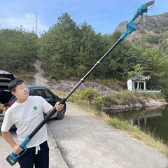 伸缩杆电动高枝剪高空电动锯树神器电锯充电手提式伐木锯果园剪刀