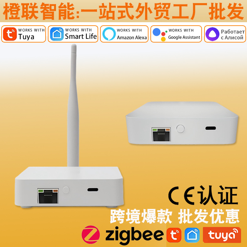 跨境工厂涂鸦Zigbee3.0智能家居中枢网关故障替换有线家用面板