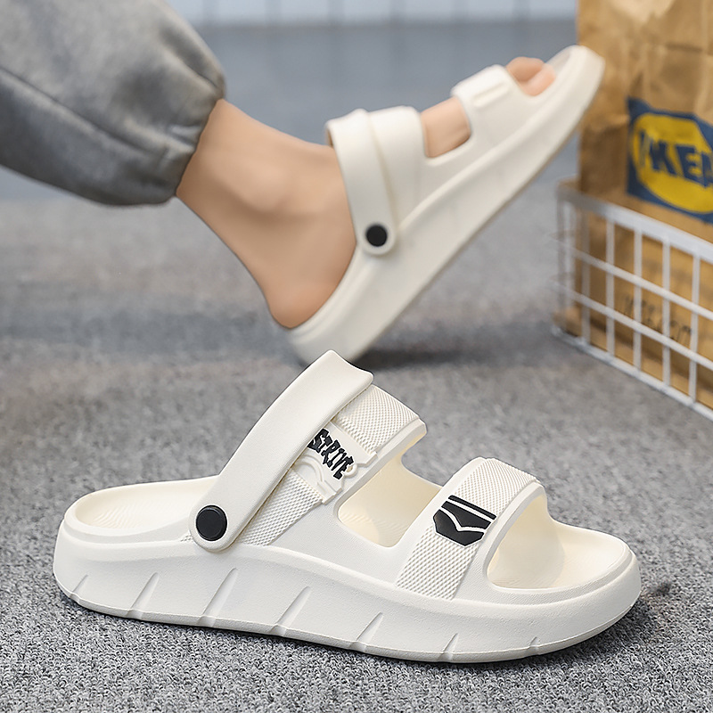 Zapatillas para hombres de verano tendencia exterior pedalear sensación de mierda suela gruesa antideslizante desgaste al aire libre conducir deporte sandálias de playa de tamaño grande