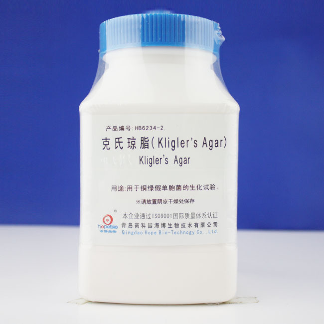 克氏琼脂	Kligler's Agar   HB6234-2   250g 青岛海博生物