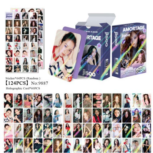 New Model Exclusively for Foreign Trade: 124 Holographic Cards, Total Chain Gidle Str Bptwice Celebrity Merchandise Lomo Small Cards