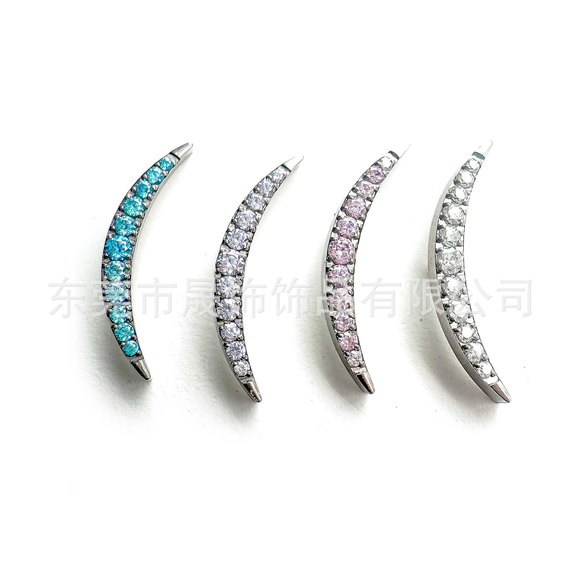 F136 Titanium Ear Stud Studded Cubic Zirconia Ear 蜗钉 G23 Implant Grade Titanium Labret Stud 人体 Piercing Jewelry Helix Cartilage Stud 精致
