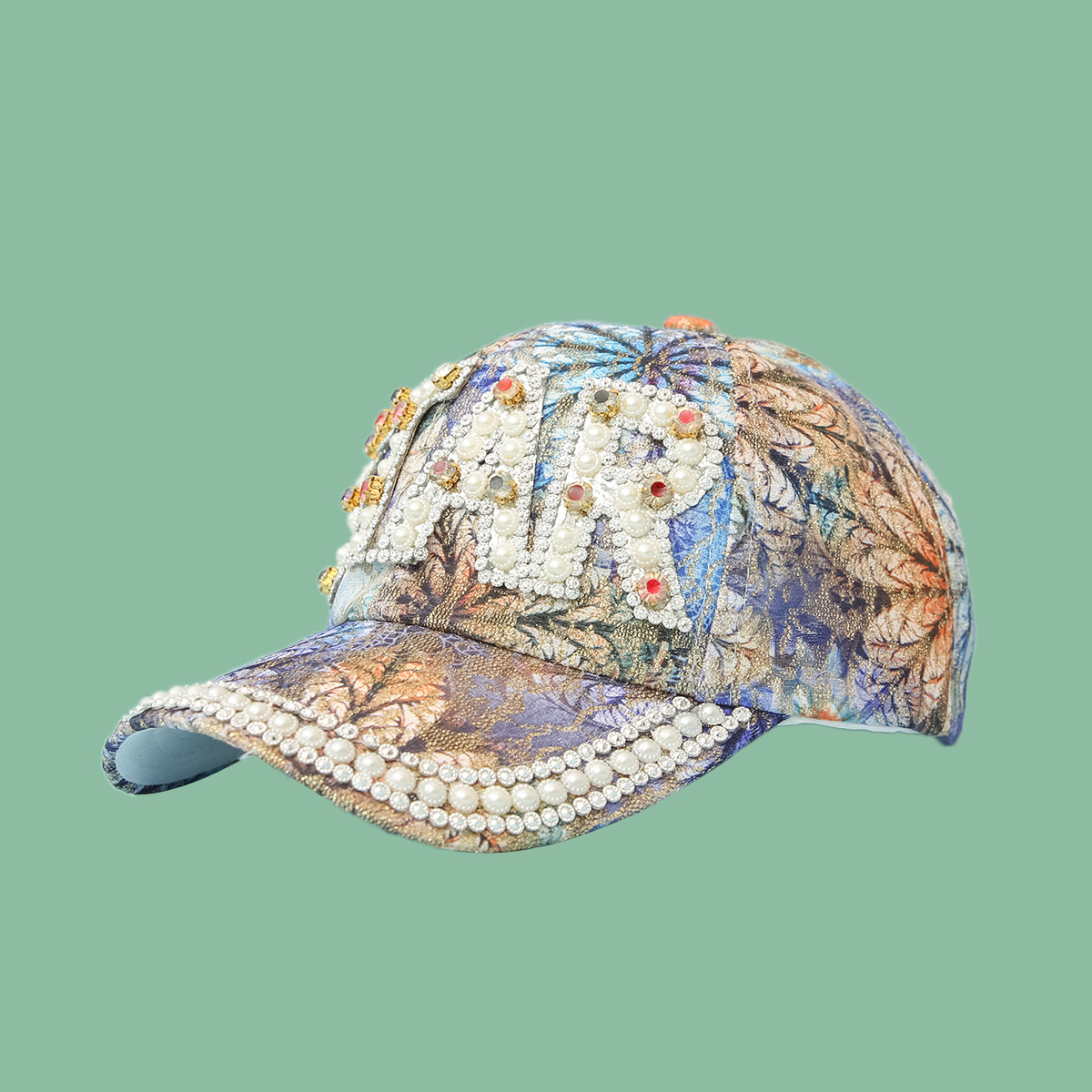 Pearl Floral Cloth Baseball Cap NSTQ55490