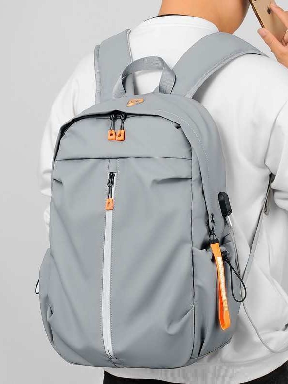 Capacious school bag for students, laptop, men's trend backpack for traveling, business version