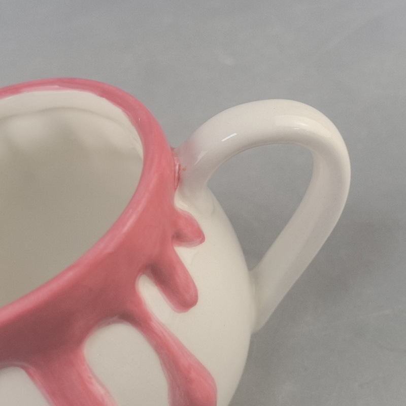 Taza de cerámica pintada a mano taza de desayuno creativa de helado de leche de pequeña capacidad taza de avena taza de agua para beber taza de graduación personalizada