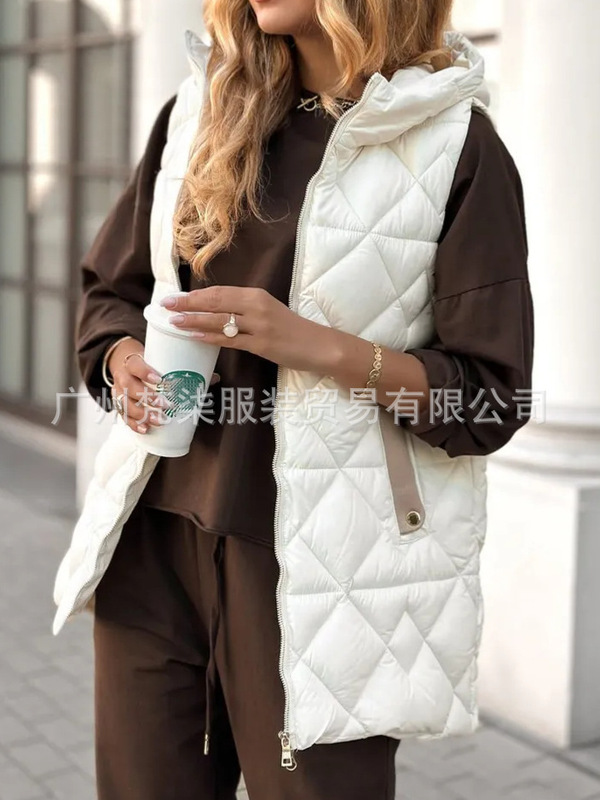 2025亚马逊速卖通宽松立领保暖马甲棉服欧美跨境秋冬新款时尚棉衣|undefined