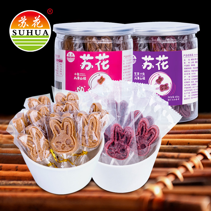 Suhua Kidsren's Hawthorn 160g Rabbit Mulberry Tangerine Peel Cartoon Hawthorn Stick Sticks 15 Pieces Per Can Individually Packaged Suhua Kidsren's Hawthorn 160g Rabbit Mulberry Tangerine Peel Cartoon Hawthorn Stick Sticks 15 Pieces Per Can Individually Packaged