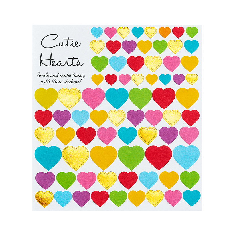 Diy colorido dorado diario pegatinas decorativas 12 amor estrellas bendición banderas coloridas pegatinas digitales