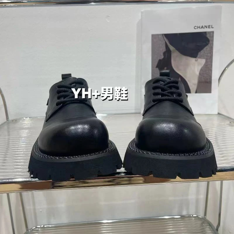 영국 스타일 ANI DERBY 신발 남성용 트렌디 두꺼운 비즈니스 가죽 신발 내부 하이트닝 신발 통근 캐주얼 남성 신발