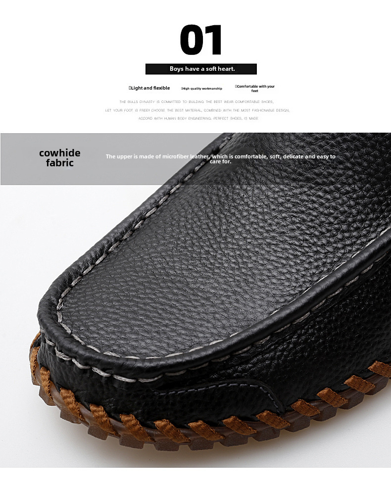 Large size handmade loafers with small outdoor driving shoes_voghion.com