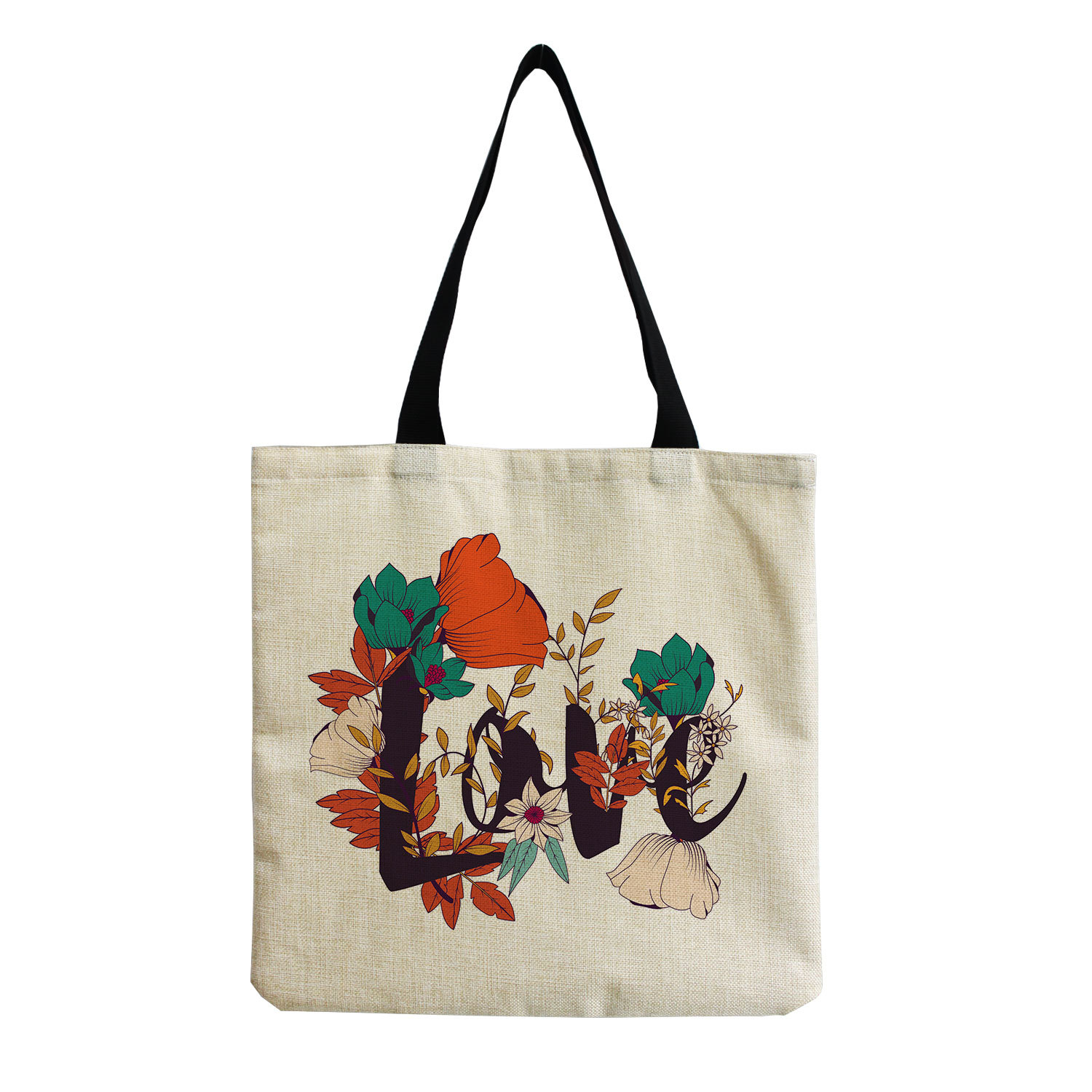 Mujeres Ropa De Calle Letra Fruta Flor Lino Bolsa De La Compra display picture 4