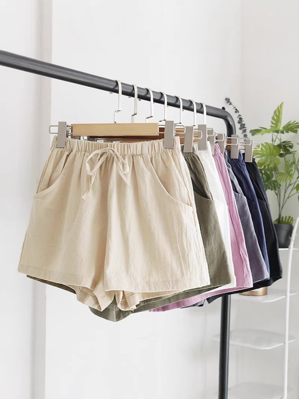 Cotton and Linen Casual Shorts for Women, Large Size Wide-Leg Pants, Home Beach Shorts, Summer Loose Casual Sports Pants, Casual Cotton and Linen Casual Shorts for Women, Large Size Wide-Leg Pants, Home Beach Shorts, Summer Loose Casual Sports Pants, Casual