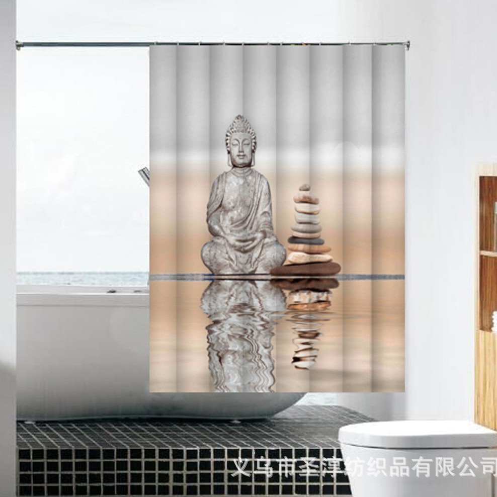 Cortina de puerta decorativa de tela de estilo europeo ins partición de impresión del hogar inodoro media cortina de puerta dormitorio sala de estar doble cortina de puerta abierta