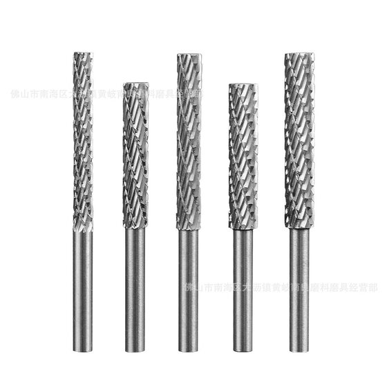 Large number of wholesale lengthened high speed steel woodworking carving rotary file DIY root carving wood carving milling cutter grinding head