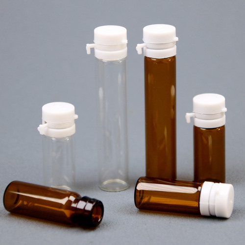 5ml flat-bottomed liquid bottle, double snap-top essential oil bottle, transparent glass bottle, sample trial set