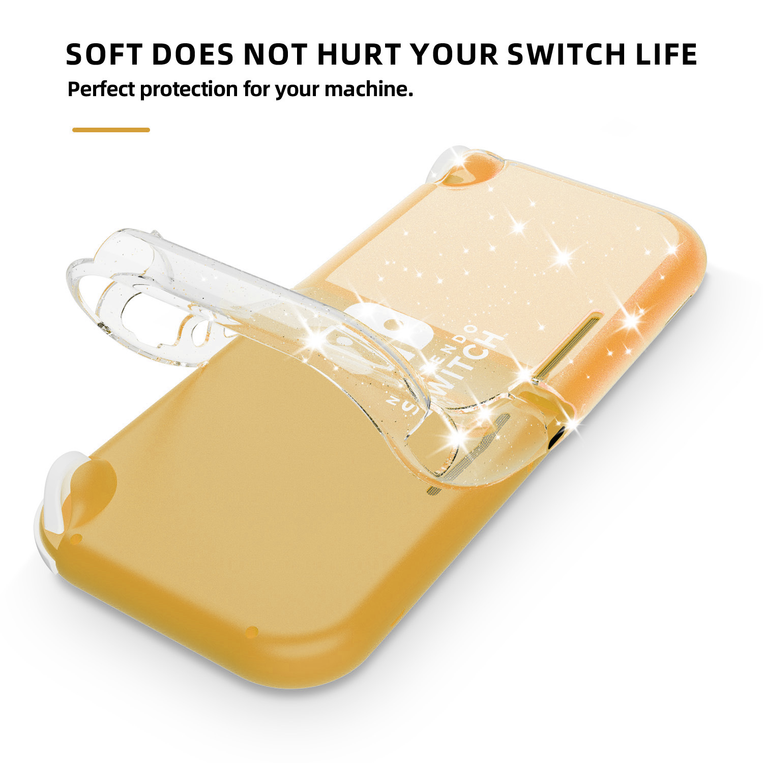 Interruptor Lite funda protectora transparente Nintendo máquina de juego TPU resistente a la caída de la funda protectora integrada ventas directas de la fábrica