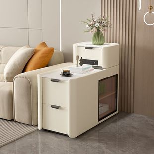 Multifunctional Sofa Side Cabinet, Side Cabinet, Light Luxury Side Table, Living Room, Home, Simple, Modern, Removable Tea Cabinet, Corner Cabinet